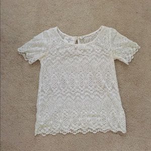 White Lace Crochet Top